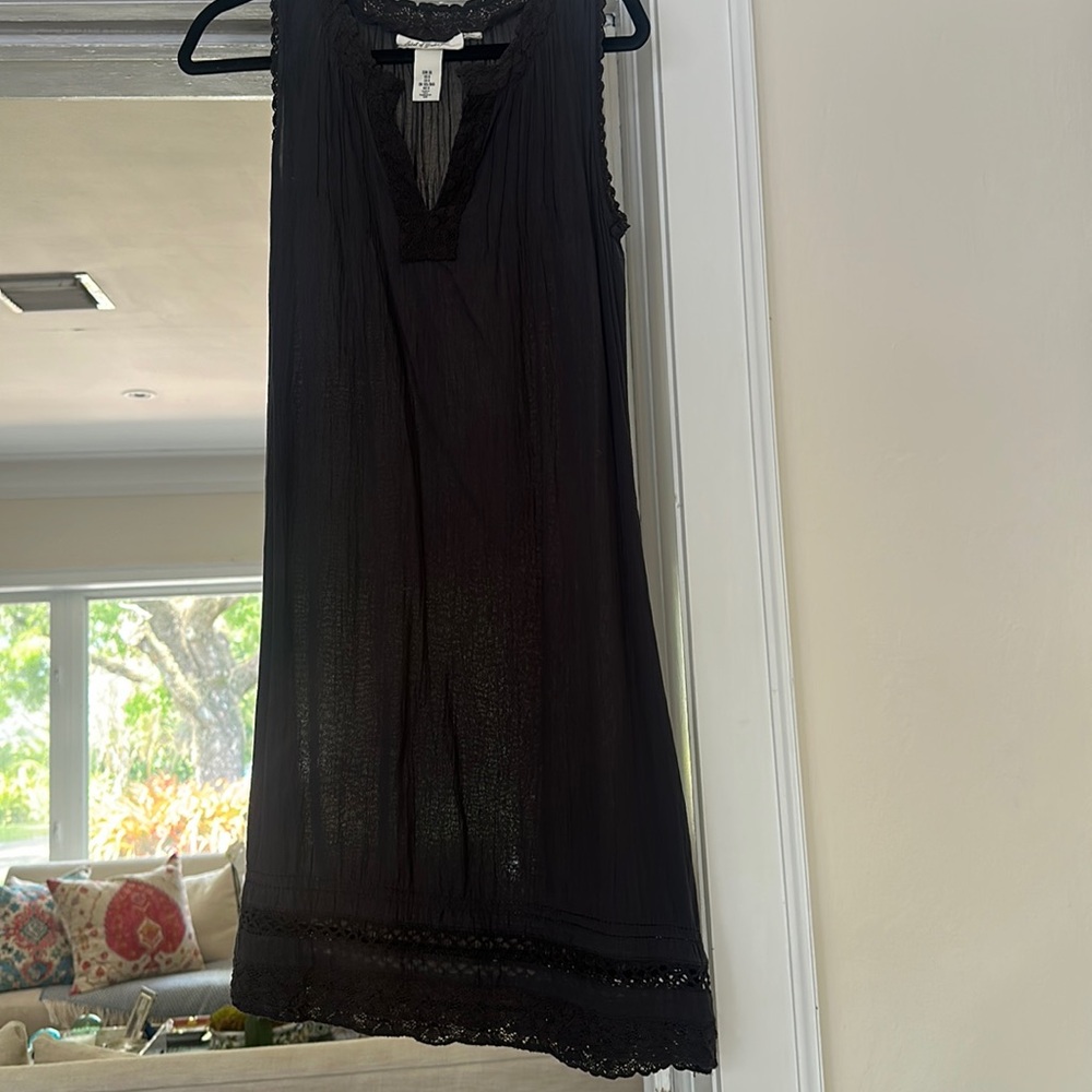 Black cotton beach cover up